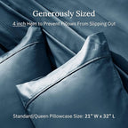 California Design Den Standard Queen Size Pillowcase Set - 400 Thread Count, 100% Cotton Sateen, Set of 2 Pillow Covers, Soft and Breathable - Peacock Blue