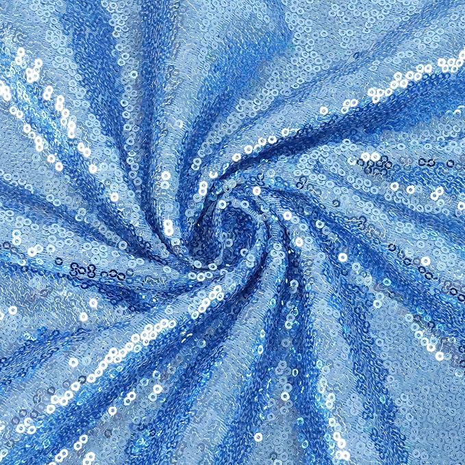 Eternal Beauty Baby Blue 3mm Sequin Backdrop 8x8 Ft - Image 9