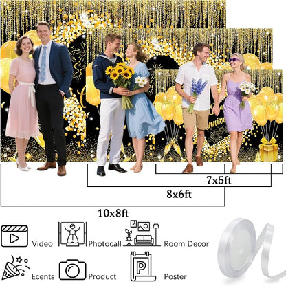 10x8 ft Floral Anniversary Backdrop Banner - Image 6