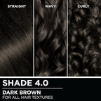 Garnier Hair Color Olia Ammonia-Free Brilliant Color Oil-Rich Permanent Hair Dye, 4.0 Dark Brown, 2 Count (Packaging May Vary)