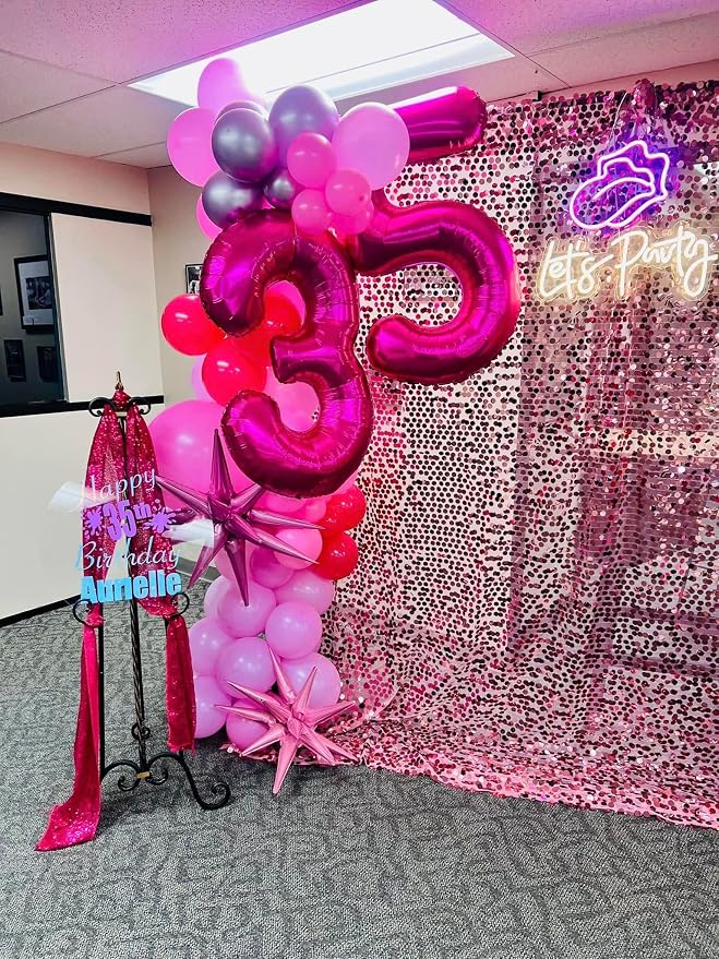 Hot Pink Number 5 Balloon 40 Inch - Image 7