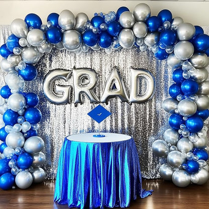 RUBFAC Silver Balloons Different Sizes 129pcs Metallic Balloon Arch Kit | - Image 6
