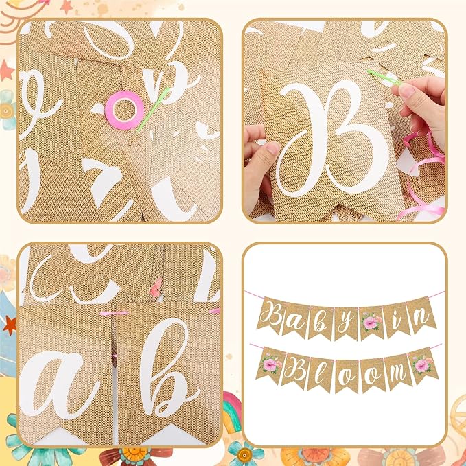 Baby in Bloom Banner Floral Baby Shower Banner Flower Bady Shower Party - Image 3