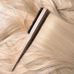 EcoTools Slick Back Hairbrush, Small Brush For The Perfect Ponytail Or Bun, Tease, Smooth, & Style Hair, Tame Frizz & Flyaways, Renewable Bamboo Handle & Vegan Boar Bristles, Cruelty-Free, 1 Count