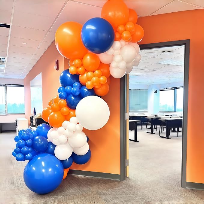 Blue and Orange Balloon Arch Garland Kit - Image 8
