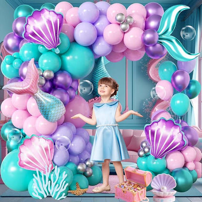 106pcs Mermaid Balloon Garland Arch Kit - Image 4