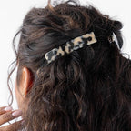 Ivory Tortoise Hair Barrette for Thin Hair, Classic Rectangle French Barrette for Women, Lightweight and Comfortable, Strong Hold, Ivory Tokyo | France Luxe