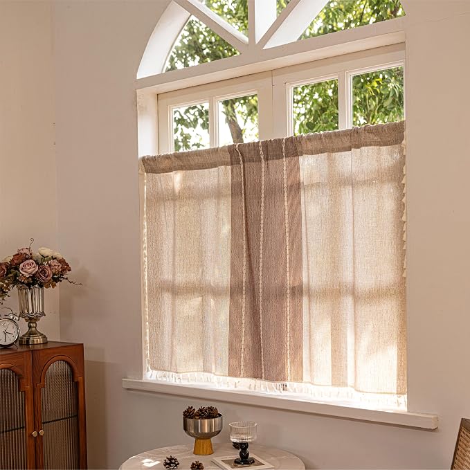 Sutuo Home Boho Curtains Valance Tier 36 inch - Image 3