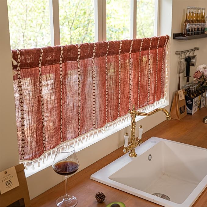 Sutuo Home Boho Valance Short Curtains - Image 2