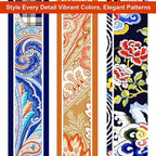 Skinny Scarf 3 Pack for Women – Bag Scarf, Silk Hair Scarves (Original Prints, Premium Twill, 3 Designs)