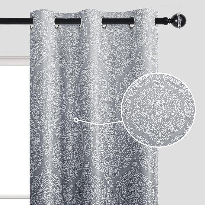 DWCN Grey Full Blackout Curtains - Image 7