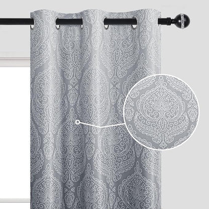 DWCN Grey Full Blackout Curtains - Image 7