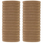 60 Pcs 2 Inch Light Brown No Damage Hair Ties for Women Thick Hair, Large Soft Seamless Nylon Fabric Elastic Hair Ties Ponytail Hair Holders Hair Elastics Hair Band for Women