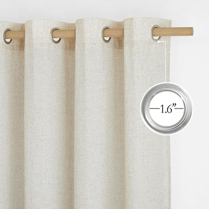 NICETOWN Textured Linen Sheer 108 inch Curtains - Image 2