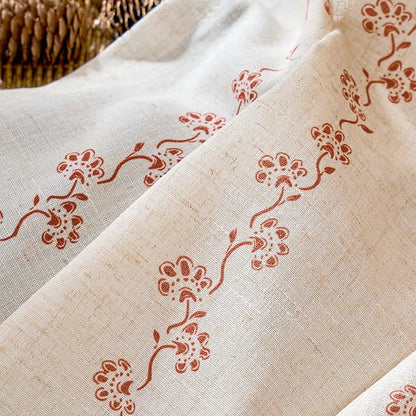Cathy Linen Floral Curtains for Living Room Privacy Curtains 96 inch Length Set - Image 3