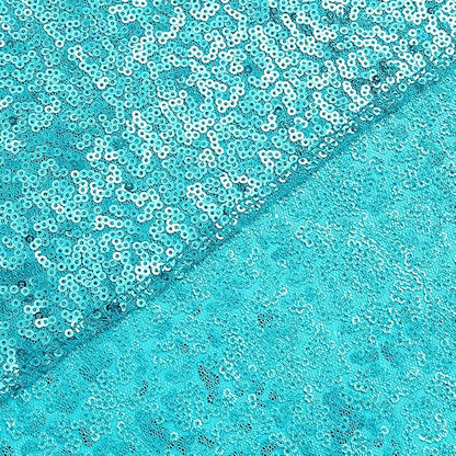 Sugargirl Turquoise Sequin Backdrop Curtain 7FTx7FT Glitter Turquoise - Image 7