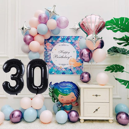 40 inch Number Balloon 0-9 Black Large Number 30 Balloons, Digital Balloons - Image 2
