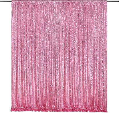 Sequin Backdrop 8ft x 8ft Blush Pink Backdrop Curtain by QueenDream