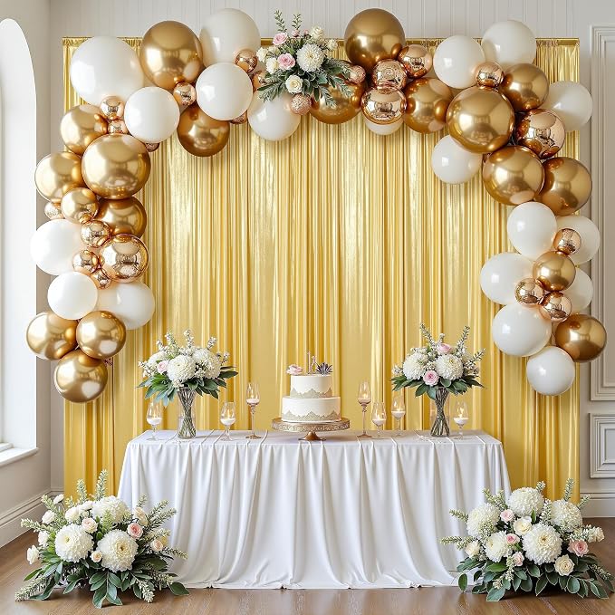 gogoparti 30x14FT Gold Sequin Backdrop Curtain - Image 3
