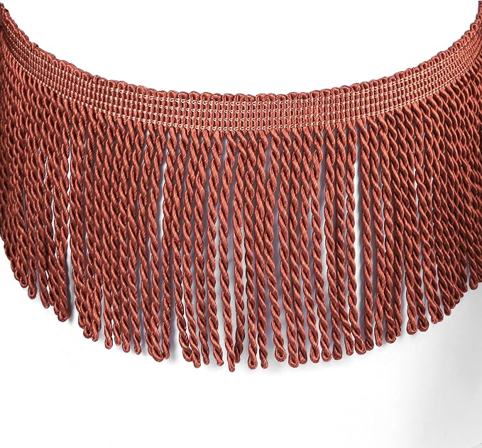 5 Yard Curtain Bullion Fringe Trim-Rayon Tassel Embellishments | 4 Inch Wide by fenghuangwu