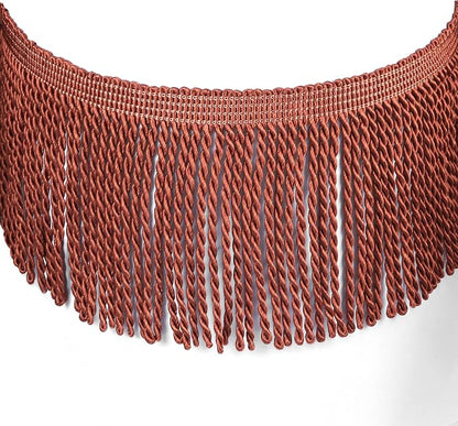 5 Yard Curtain Bullion Fringe Trim-Rayon Tassel Embellishments | 4 Inch Wide by fenghuangwu