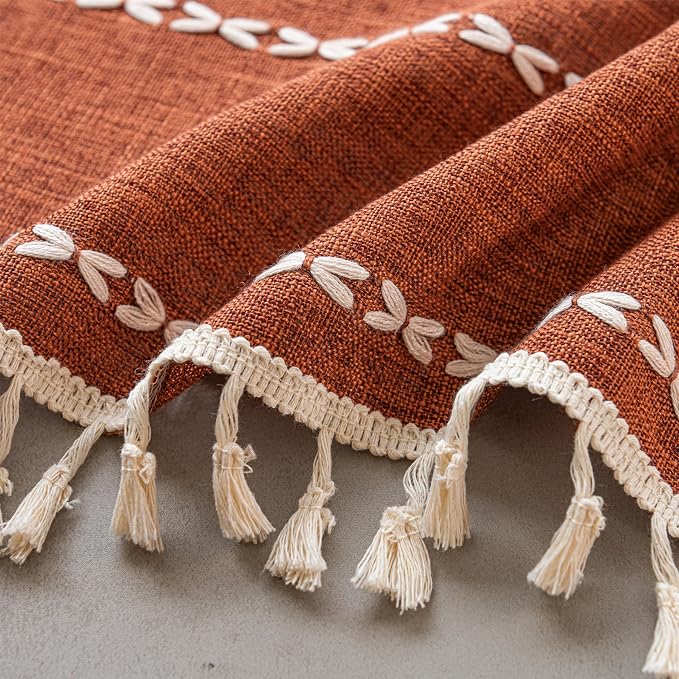 Sutuo Home Terracotta Boho Farmhouse Curtains - Image 8