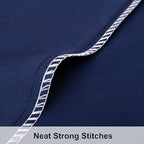 NTBAY 12 Pack Satin Standard Pillowcases for Hair and Skin, Luxurious and Silky Pillow Cases with Envelope Closure, 20 x 26 Inches, Navy Blue