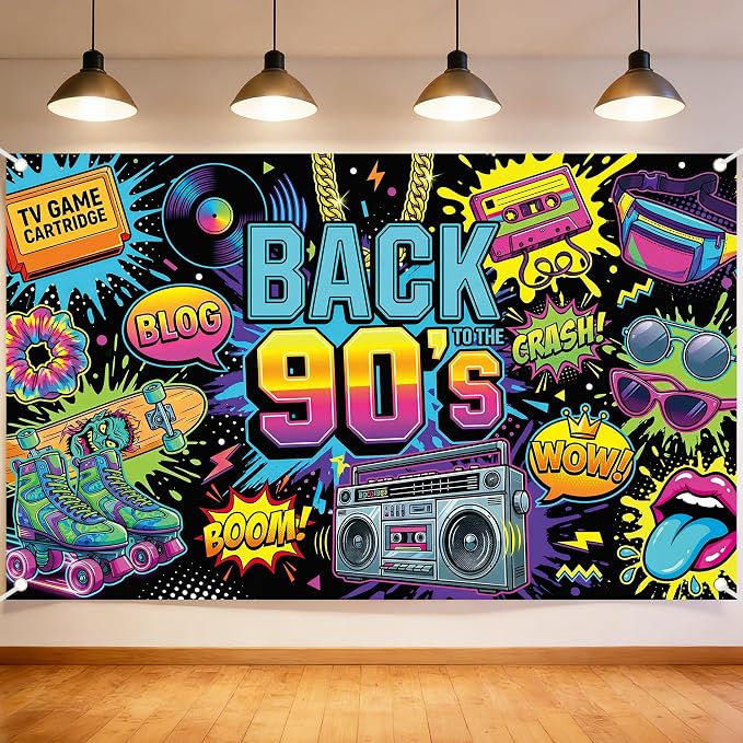 Back to The 90's Backdrop by NIUBEHOHO