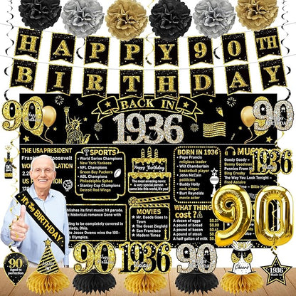 Zirtorei 90th Birthday Decorations by Zirtorei
