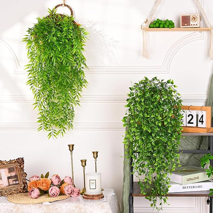 4Pcs Artificial Hanging Plants, Fake Vines Boston Ivy | Fake Hanging Plants UV - Image 6