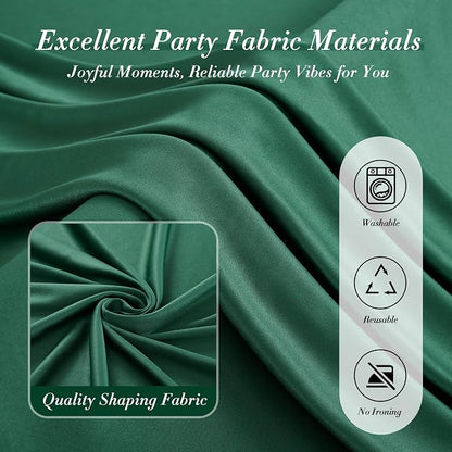 40 ft x 10 ft Wrinkle Free Hunter Green Backdrop Curtain - Image 7