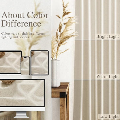 Vanilla Linen Curtains 120 Inches Long - Image 3