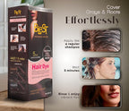 Hair Dye 2-in-1 Shampoo Color for Quick Gray Coverage – Semi Permanent Hair Color for Men and Women – 500ml (Dark Brown)