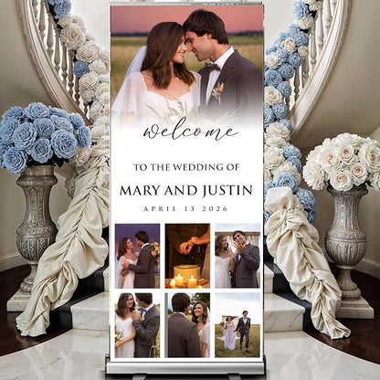 Custom Banner for Weddings READY IN 24HRS Choose your Design Retractable Banner - Image 5