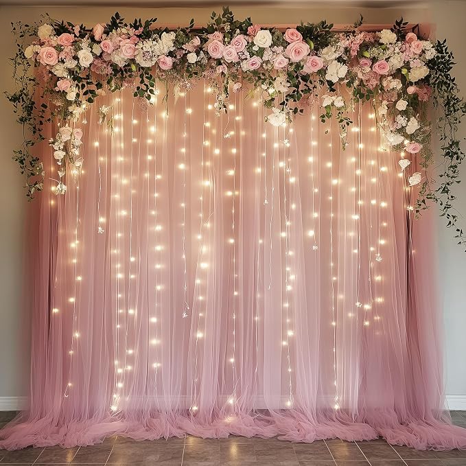 Fomcet Tulle Backdrop Curtains by Fomcet
