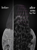 LUVME Body Wave Seamless 2 Pack 220g 14Pcs Clip in Hair Extensions Full Max with 18inch Remy Human Hair Extensions, Natural Black 100% Real Soft Hair