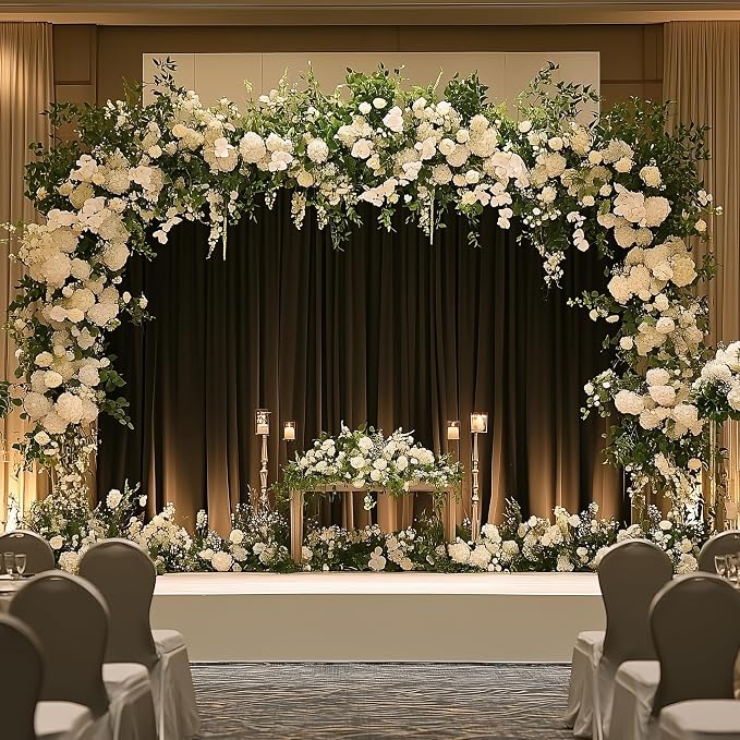 Black Backdrop Curtain for Wedding Parties Backdrop Drapes 10x10FT | Wrinkle - Image 6