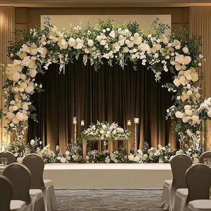Black Backdrop Curtain for Parties Backdrop Drapes, 4 Panel 5x10FT - Image 5