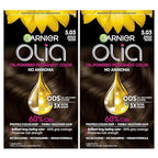 Garnier Hair Color Olia Ammonia-Free Brilliant Color Oil-Rich Permanent Hair Dye, 5.03 Medium Neutral Brown, 2 Count (Packaging May Vary)