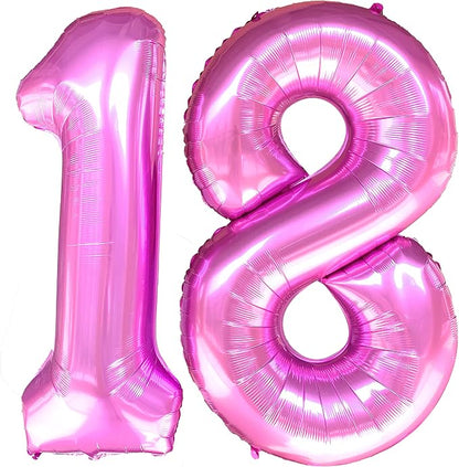 Jonhamwelbor Sweet 18 Balloons Pink Number 40 Inch 18 Pink Big Giant Jumbo Huge by Jonhamwelbor