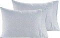 Lane Linen 100% Organic Cotton King Size Pillow Cases Set of 2 (20''x36''), Organic Cotton Pillowcases, King Size Pillow Case Set, Set of 2 Blue Polka Dot
