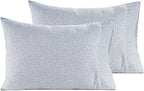 Lane Linen 100% Organic Cotton King Size Pillow Cases Set of 2 (20''x36''), Organic Cotton Pillowcases, King Size Pillow Case Set, Set of 2 Blue Polka Dot
