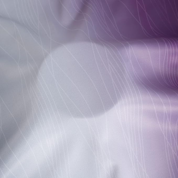 Purple and Grey Ombre Blackout Curtains 90 Inches Long 2 Panels Set, Thermal - Image 8
