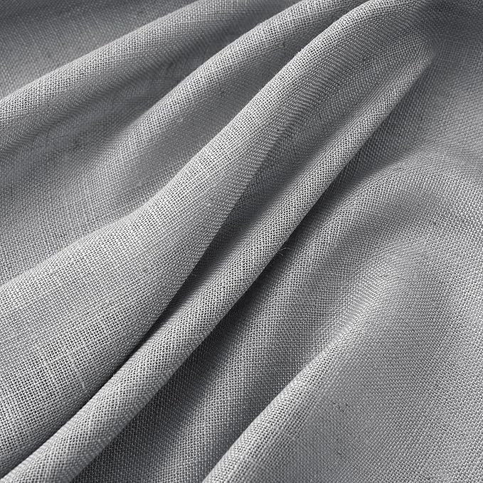 MIULEE Grey Linen Curtains 52x90 Inch Long - Image 4