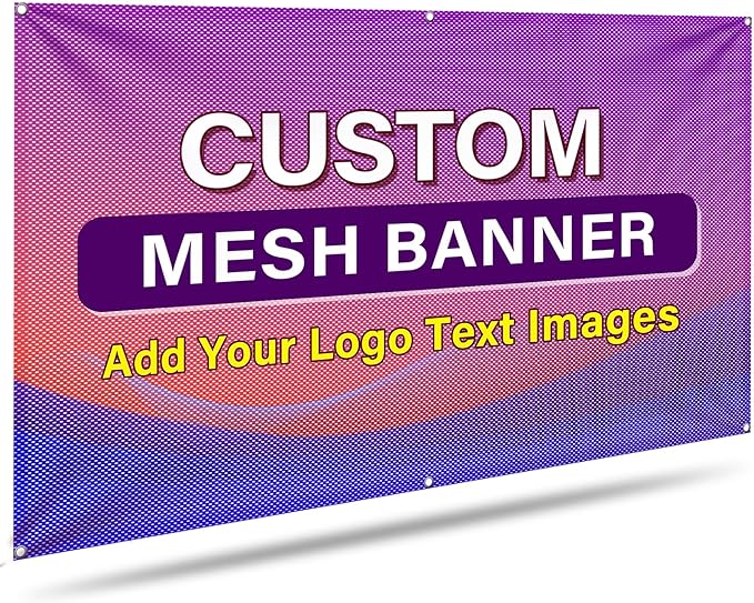 Custom Mesh Banner and Signs Customize Outdoor, Personalized Mesh Banners by PAPDWHZL