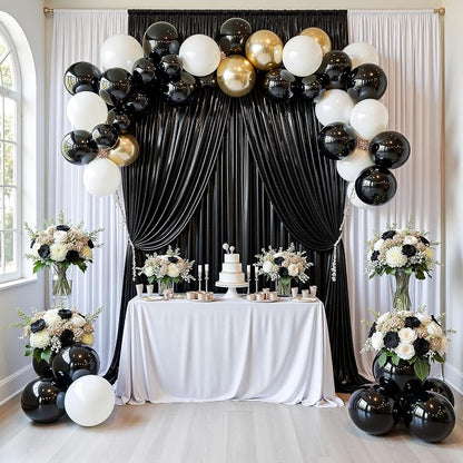 gogoparti 20x10FT Black Sequin Backdrop Curtain - Image 7