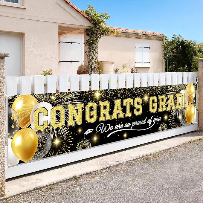Class of 2026 Graduation Banner, Congrats Grad Yard Sign Outdoor Decoration by Unknown
