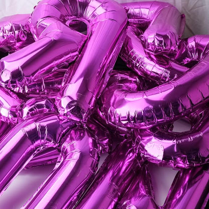 16 Inch 52Pcs Purple Letter Balloons, Reusable Shiny A-Z Foil Balloon Letters - Image 6