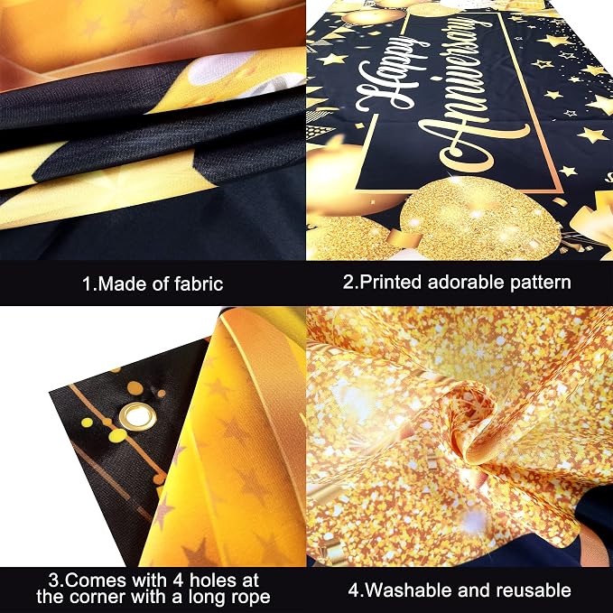 KatchOn Gold Happy Anniversary Banner - Image 3