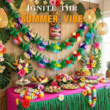 FUTUREPLUSX 2 Pack Tropical Garland Party Decorations, 20ft Summer Banner | - Image 2